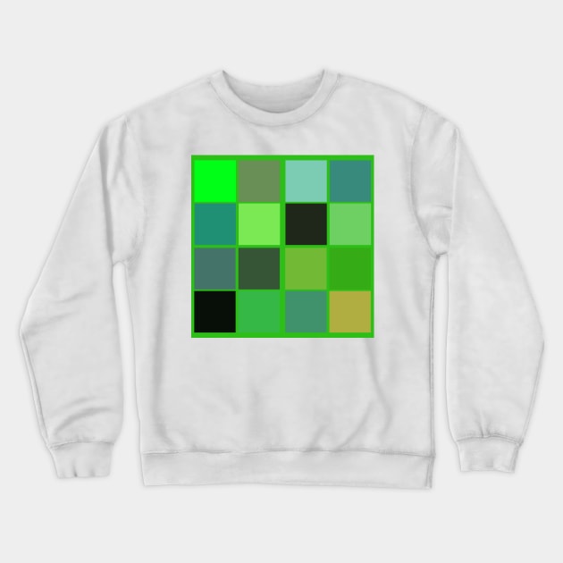 green blue and grey abstract geometrical pattern Crewneck Sweatshirt by pauloneill-art